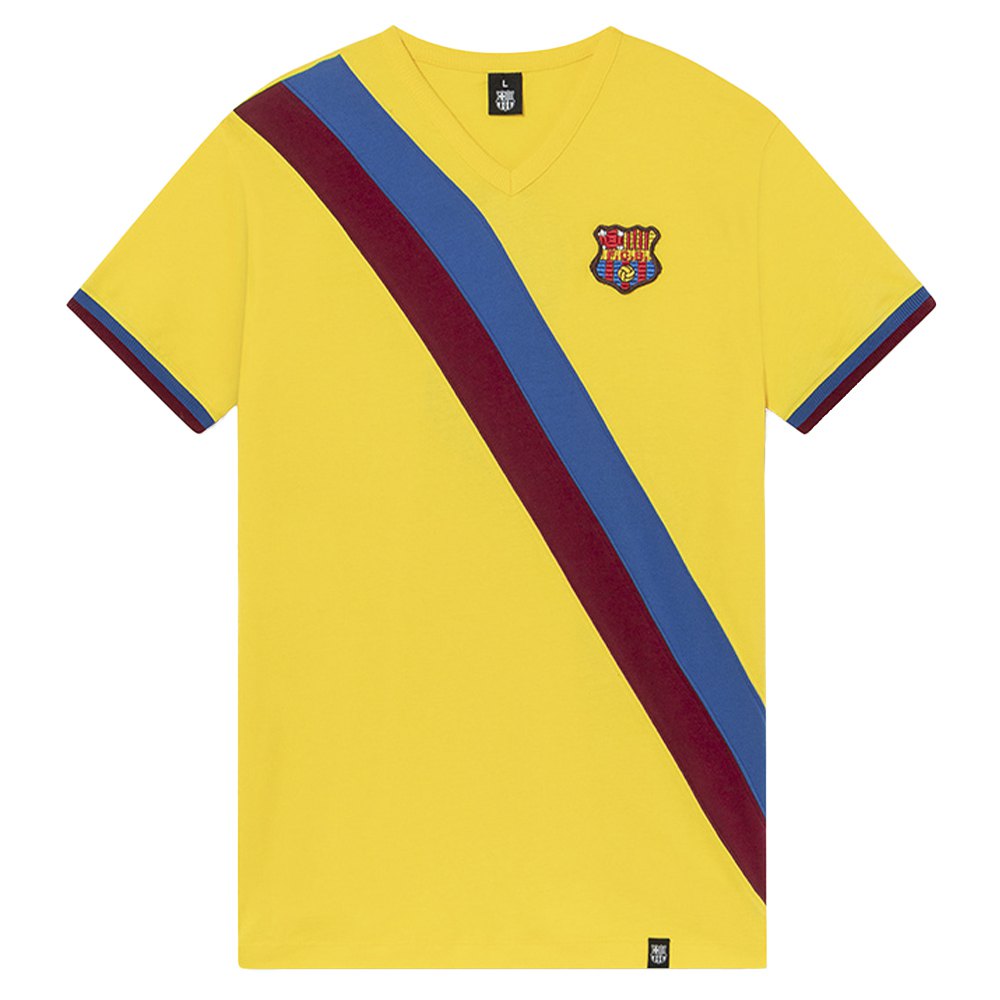 BarÇa Johan Cruyff 1974-75 Short Sleeve T-shirt Gelb 2XL Mann von BarÇa