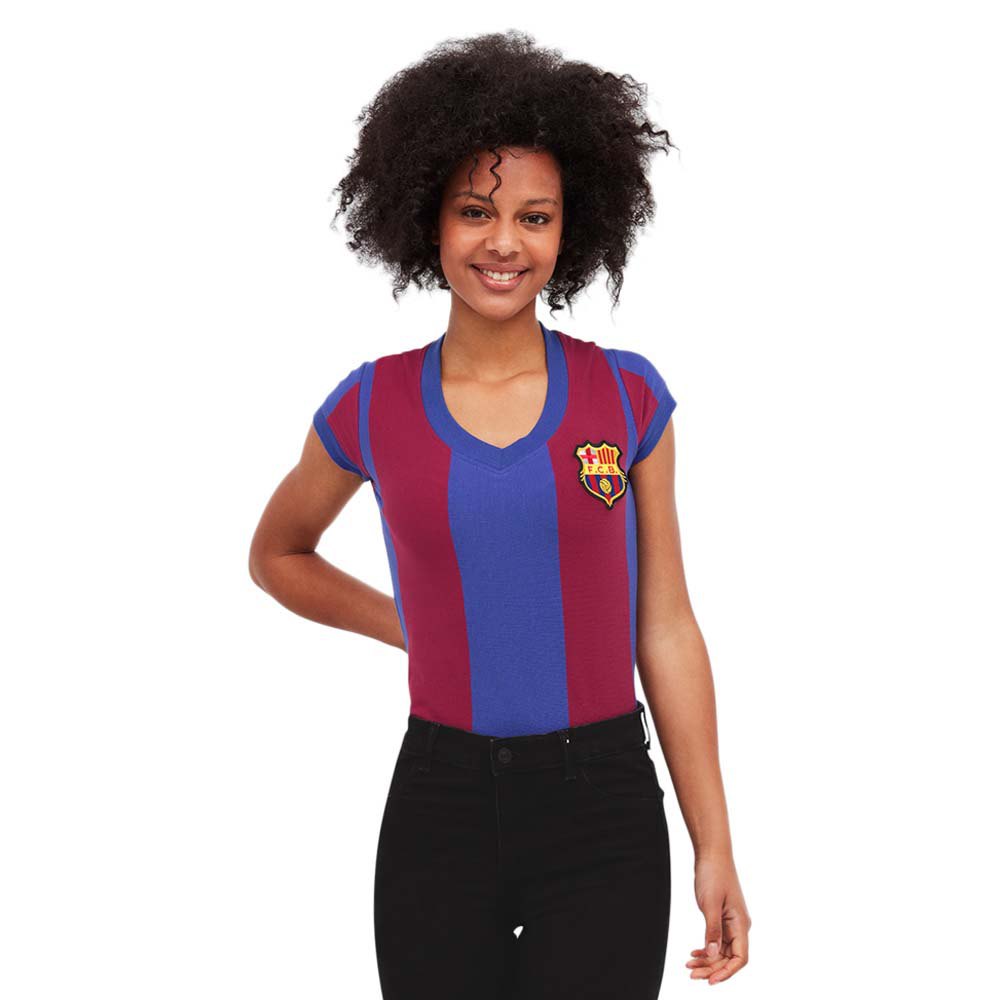 BarÇa Retro Short Sleeve T-shirt Blau M Frau von BarÇa