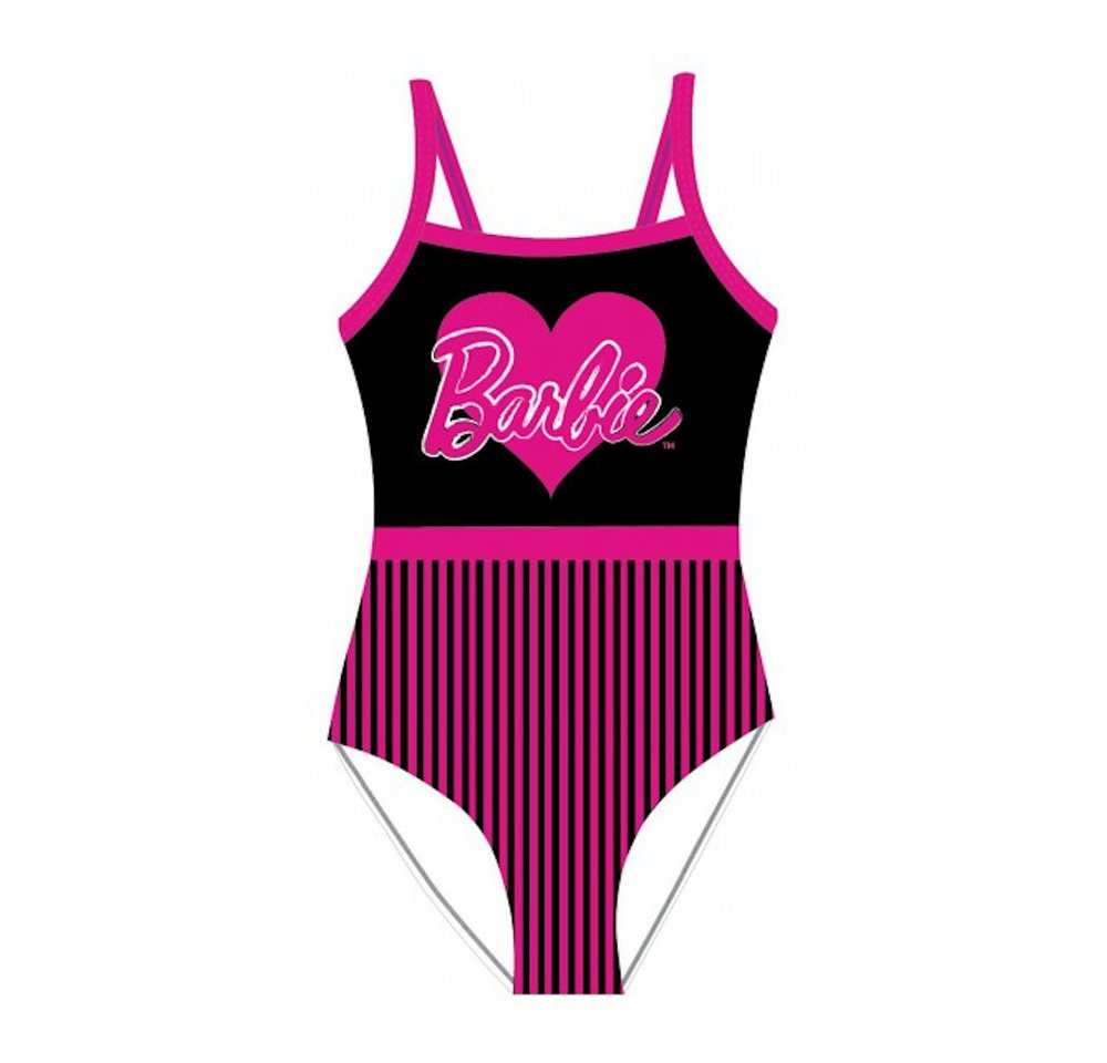 Barbie Badeanzug Barbie Badeanzug für Mädchen, Schwarz & Pink, Stylisch & Komfortabel von Barbie