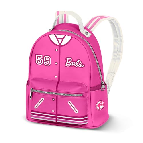 Barbie Varsity-Heady Rucksack, Rosa, 24,5 x 29 cm, Kapazität 8 L von Barbie