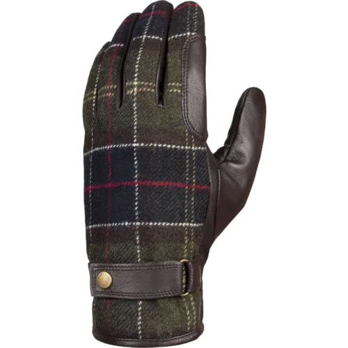 Barbour Herren Leather Tartan Newbrough Gloves Klassische Tartan L von Barbour