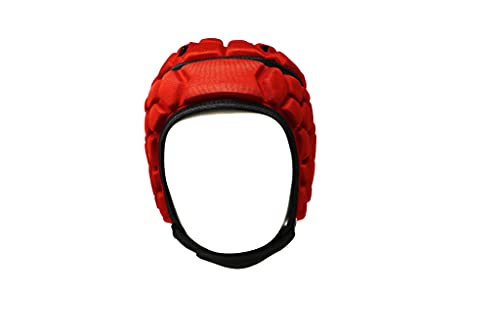 BARNETT Heat PRO Rugby Helm, Spielhelm Profi, Farbe rot (L) von BARNETT