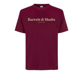 Barrels and Shafts T-Shirt - Bordeaux Rot von Barrels & Shafts
