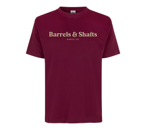 Barrels and Shafts T-Shirt - Bordeaux Rot von Barrels & Shafts