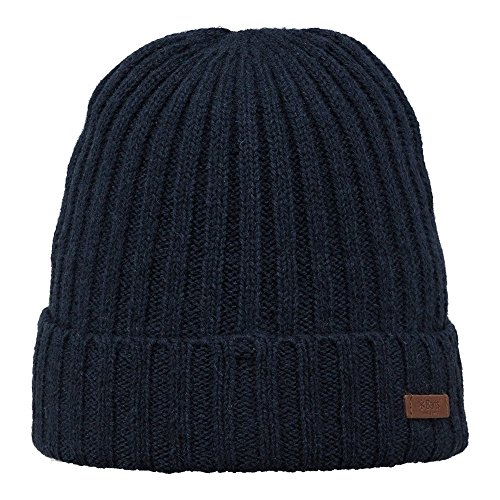 Barts Herren Haakon Turnup Baskenmütze, Blau (Navy 003H), One Size (Herstellergröße: Uni) von Barts