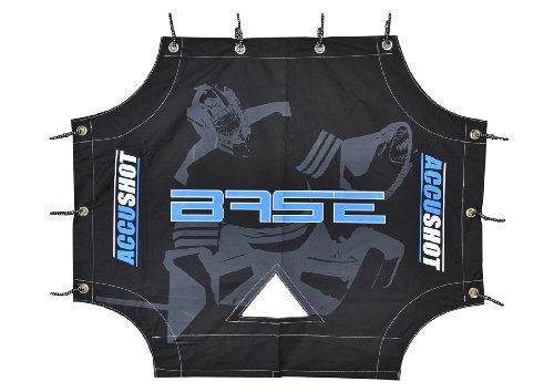 Base Unisex – Erwachsene Accushot Torwand mit Gummibändchen 54 Zoll, schwarz/blau, 137 x 112 x 66 cm von Base