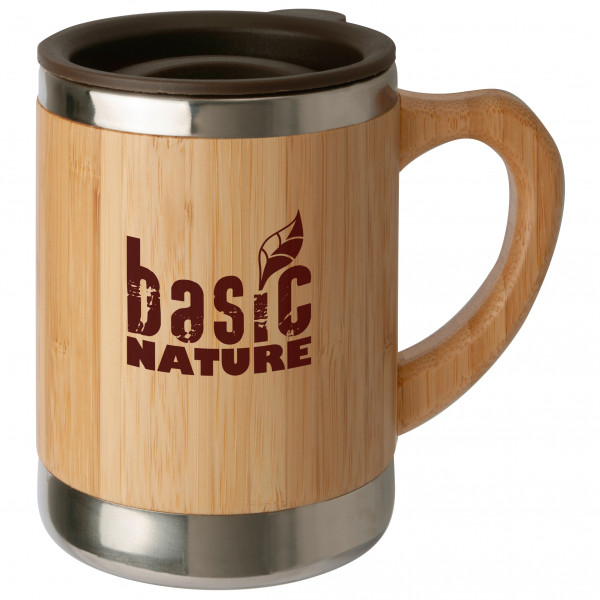 Basic Nature - Edelstahlbecher ''Bambus'' - Tasse Gr 0,3 l beige von Basic Nature