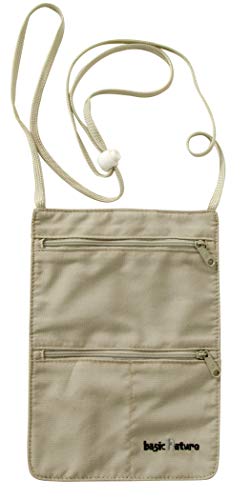 Basic Nature Unisex – Erwachsene Undercover Brustbeutel, Sand, One Size von Basic Nature