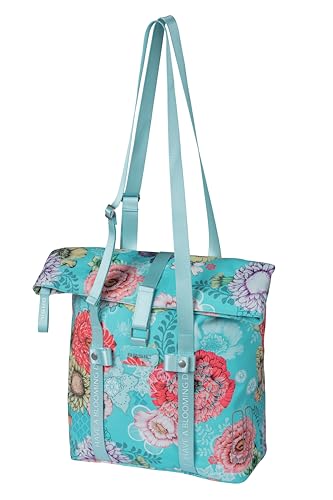 Basil Bicycle Shopper Bloom Field Sky Blue - 15-20 Liter - Recycled PET Polyester von Basil