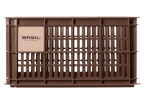 Basil Front Basket Crate S Plastic, Capacity: 17,5l U.a. passend für V.R.-Transportträger, geeignet für MIK, Racktime, I-Rack von Basil
