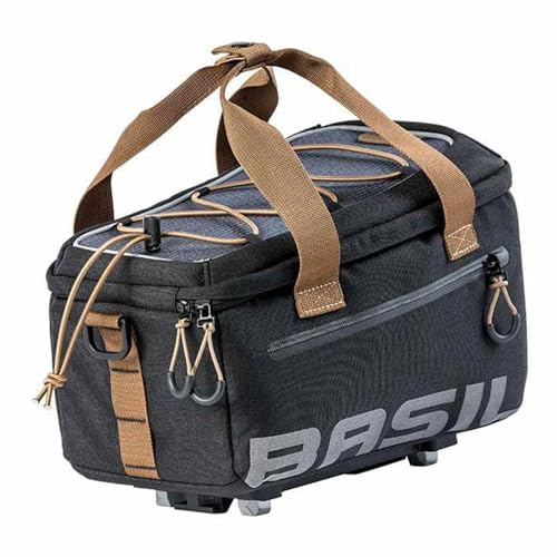 Basil - Miles - Grau/Schwarz - 8L - Gepäckträgertasche von Basil