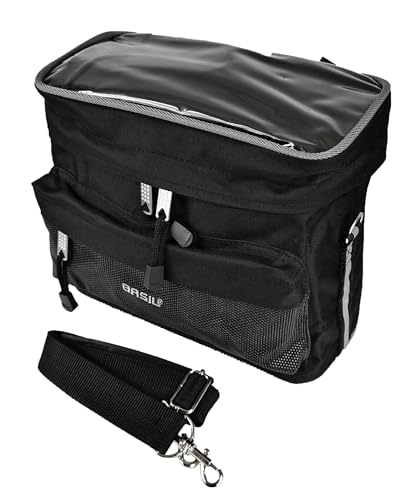 Basil Lenkertasche Mali Fahrradtasche, Black, 26 x 17 x 22 cm von Basil