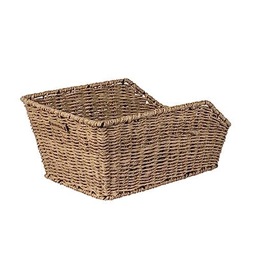 Basil Rear Basket Cento Rattan Look Fixed Assembly Via Patented WSL System Copriselle, Unisex Erwachsene, Schwarz, Einheitsgröße von Basil