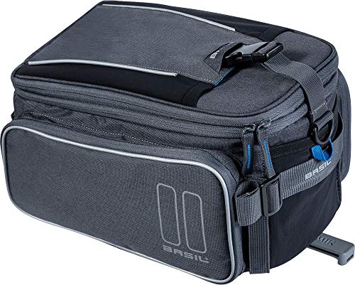 Basil Unisex – Erwachsene Sport Design Gepäckträgertasche, Graphite, One Size von Basil