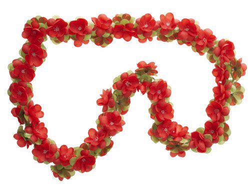 Basil Blumengirlande rot ~ ca. 130 cm ~ zum verschönern Ihres Fahrrades z.B. für Fahrradkorb, Lenker oder Ihrer Wohnung von Basil