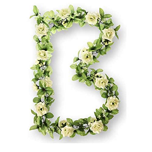 Blumengirlande weiß ~ ca. 130 cm ~ zum verschönern Ihres Fahrrades z.B. für Fahrradkorb , Lenker oder Ihrer Wohnung von Basil
