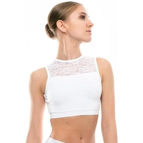 Basilica Dancewear Damen Drina Active Top, Weiß, XL von Basilica Dancewear