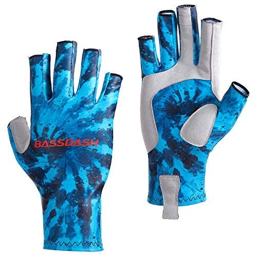 Bassdash ALTIMATE Anglerhandschuhe Fahrradhandschuhe Sonnenschutz Fingerlose Winter Handschuhe für Männer und Frauen zum Kajakfahren Paddeln Wandern Radfahren Fahren Schießtraining von Bassdash