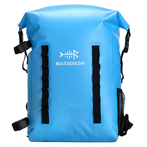 Bassdash Wasserdichter TPU Rucksack 24L Roll-Top Dry Bag für Angeln, Wandern, Camping, Kajakfahren, Rafting von Bassdash