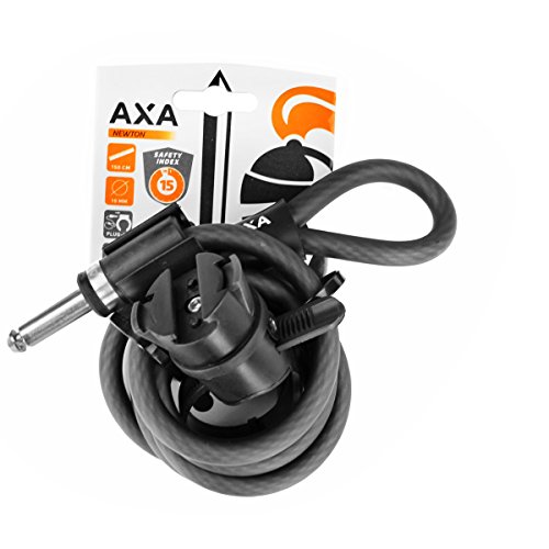 Axa Unisex – Erwachsene Newton 150 FahrradSchloss, schwarz, One-Size von AXA