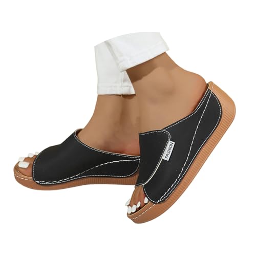 sandalen & slides für damen, Sandalen Damen Ergonomische & Rutschfeste Orthopädische - Sandaletten zur Schmerzlinderung Pantoletten Leicht Bequem Damenschuhe Keilsandalen Sommerschuhe Schlappen von Bastwahl