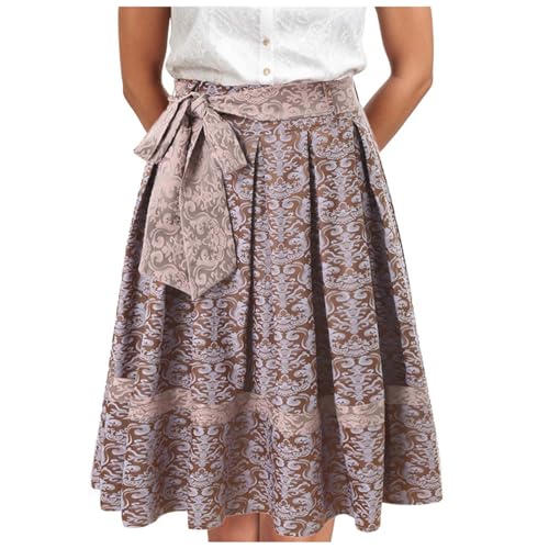 dirndl rock damen dirndlrock knielang, Trachtenrock Damen Knielang Dirndl Rock - Elegant Oktoberfest Röcke Faltenrock Große Größen Trachten Rock Dirndlrock Karneval Damenrock Leicht Trachtenkleid von Bastwahl