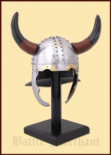 Battle-Merchant Hörnerhelm - Wikingerhelm - Wikinger - Helm mit Hörnern - LARP von Battle-Merchant