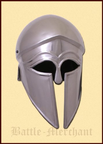 Battle-Merchant Italo Korintherhelm, Stahl, mit Lederinlay - Griechen - Gladiator Helm von Battle-Merchant
