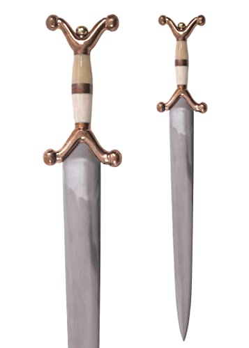Battle-Merchant Kurzschwert Keltisches Schwert mit Lederscheide | Kurzschwert aus dem 3. - 2. Jh. v. Chr. | Deko Schwert für Erwachsene aus echt Metall von Battle-Merchant