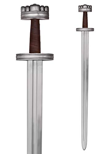 Battle-Merchant Norwegisches Schwert aus Hedmark 9. Jahrhundert mit Scheide reguläre Version Ritterschwert Ritter Mittelalter ab 18 Jahren von Battle-Merchant