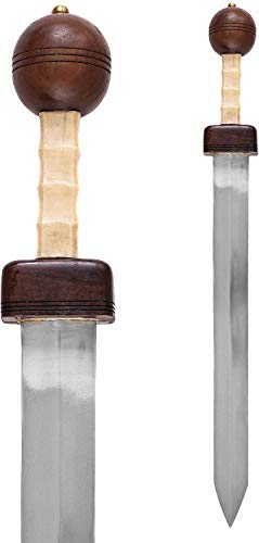 Battle-Merchant Pompeji Gladius Schwert mit Scheide | Rekonstruktion eines römischen Legionärs-Gladius, ca. 79 n. Chr. | Deko Schwert für Erwachsene aus Stahl von Battle-Merchant