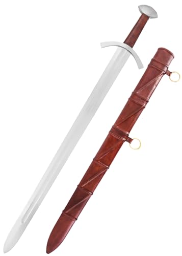 Battle-Merchant Turiner Mauritius Schwert mit Scheide | St. Maurice Deko Schwert aus dem 13. Jh. | Echt Metall Schwert für Erwachsene von Battle-Merchant