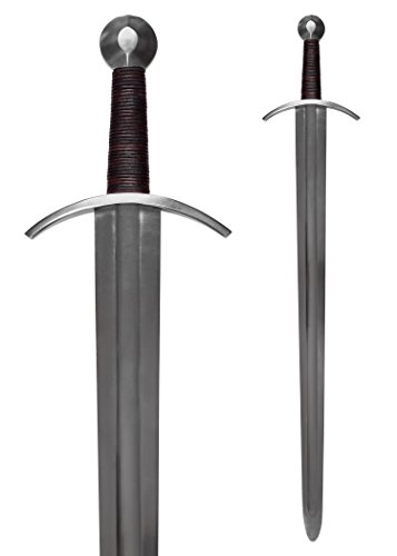 Battle-Merchant Schwert Mittelalterliches Kreuzritterschwert, Schaukampf SK-B inkl. Scheide Echt Metall Erwachsene von Battle-Merchant