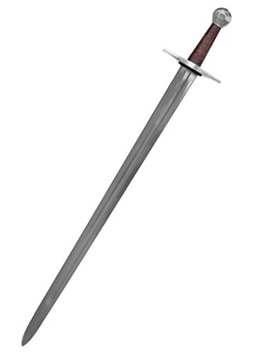 Battle-Merchant Sir William Marshal Schwert mit Scheide | Handgefertigtes Deko Schwert aus dem 12. Jh. | Echt Metall Ritter Schwert der Engländer von Battle-Merchant
