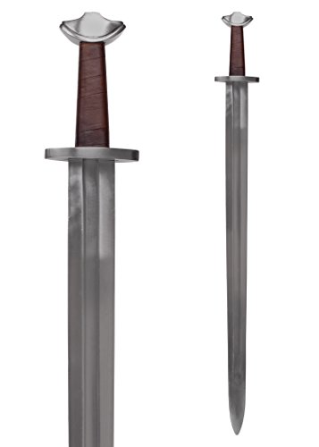 Battle-Merchant Schwert Wikinger Tempelschwert, mit Scheide Echt Metall Erwachsene Wikingerschwert von Battle-Merchant