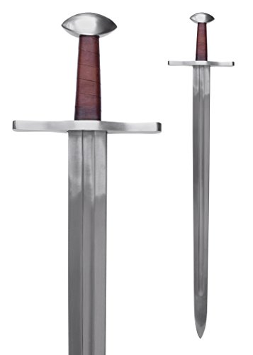 Battle-Merchant Schwert der späten Wikingerzeit mit Scheide, Wikingerschwert Echt Metall Erwachsene von Battle-Merchant