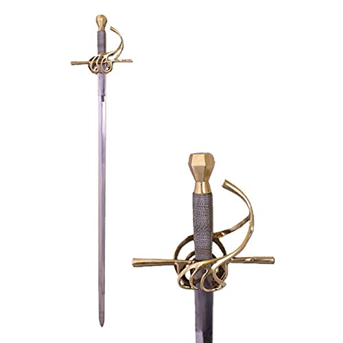 Rapier Replik aus dem 17. Jahrhundert aus Stahl handgeschmiedet - Mittelalter - aus Metall - für Erwachsene von Battle-Merchant
