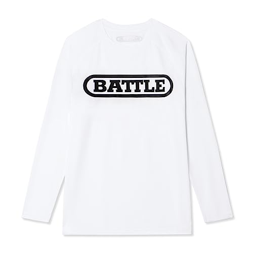 Battle Herren Big Logo Performance Long Sleeve, Herren, Long Sleeve Performance-Big Logo, weiß/schwarz, Large von Battle