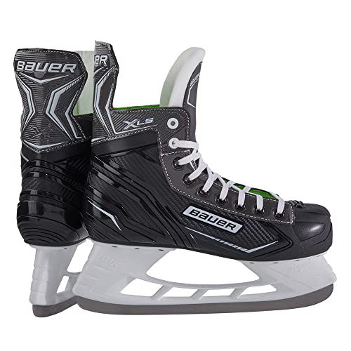 Bauer Unisex – Erwachsene Herren Schlittschuhe X-LS für Eishockey, Eislaufschuhe Größe 48 Edelstahlkufen, schwarz von Bauer