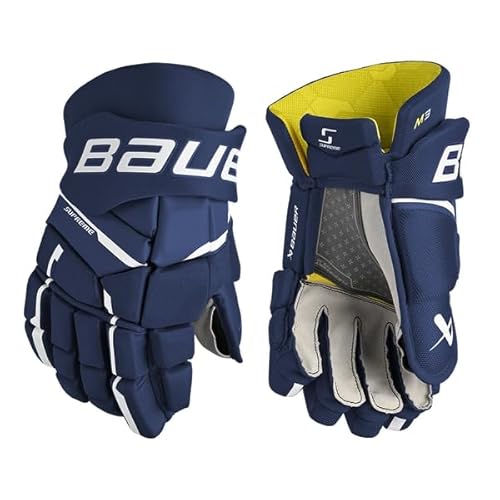 Bauer Supreme M3 Handschuhe Senior, Größe:15 Zoll, Farbe:Navy von Bauer