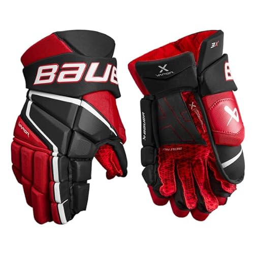 Bauer Vapor 3X Handschuhe Intermediate, Größe:13 Zoll, Farbe:schwarz/rot von Bauer