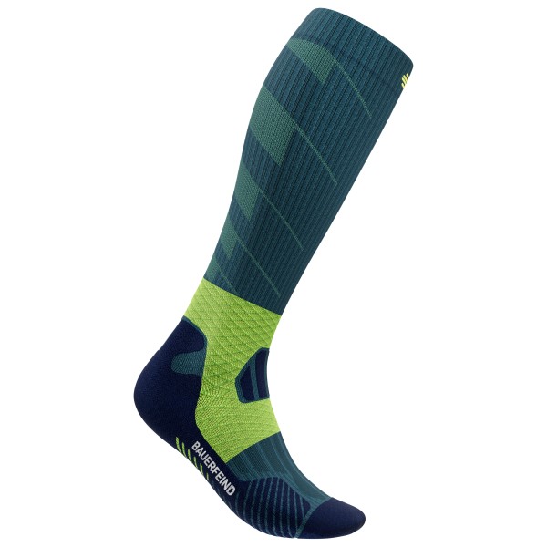 Bauerfeind Sports - Women's Trail Run Compression Socks - Laufsocken Gr 35-38 - L: 41-46 cm;35-38 - M: 36-41 cm;35-38 - S: 31-36 cm;39-42 - L: 41-46 cm;39-42 - M: 36-41 cm;39-42 - S: 31-36 cm;43-46 - L: 41-46 cm;43-46 - M: 36-41 cm;43-46 - S: 31-36 cm blau von Bauerfeind Sports