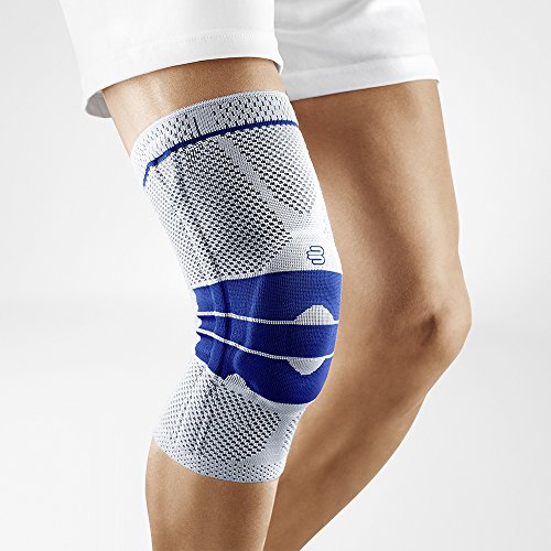 BAUERFEIND - GenuTrain – Kniebandage, gezielte Unterstützung zur Schmerzlinderung und Stabilisierung des Knies – Größe 0 – Farbe Titan von BAUERFEIND