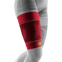 BAUERFEIND Sports Kompressionsbandage Oberschenkel rot, long, Gr. S von BAUERFEIND