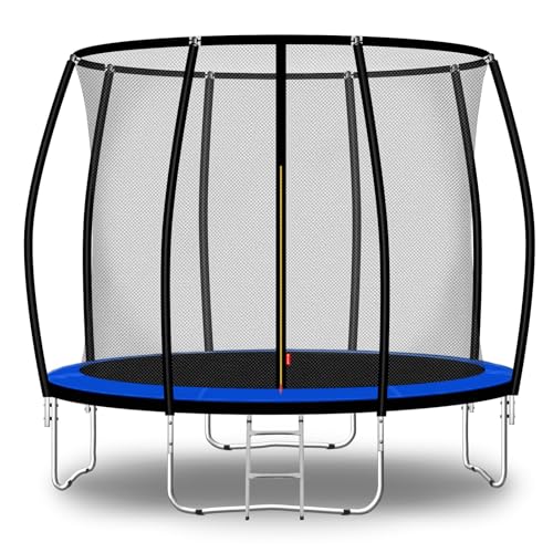 Baunsal® Trampolin Outdoor Ø 305 cm (FGIS) blau-schwarz als Komplettset Gartenspielzeug Kindertrampolin Gartentrampolin rund Garten Spielzeug für Kinder von Baunsal