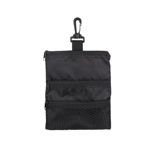 Baverta Golfs Ball Bag - Tragbarer Reißverschluss Golfs Zubehörbeutel Multi-Pocket Golfs Bag Schwarz von Baverta
