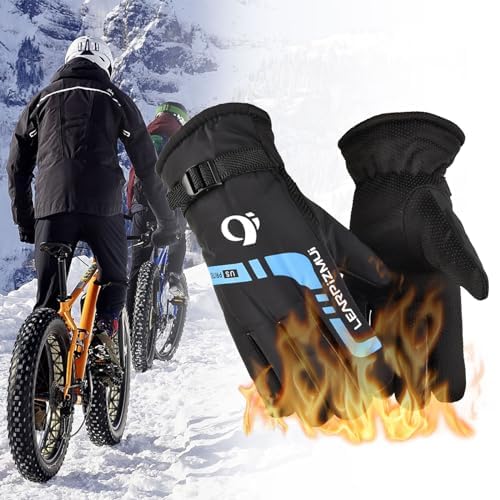 Bavooty Winterhandschuhe,Laufhandschuhe Damen Herren,Radsporthandschuhe,Wasserdicht Winterhandschuhe Warm,Skihandschuhe Herren,Fahrradhandschuhe Damen Winter,Fur Kifahren,Wandern,Radfahren,Navy Blau von Bavooty