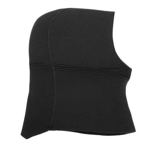 Neoprenhaube 5mm Neopren Tauchhut Surfen Schnorcheln Kopfohrschutz UV Proof Atmungsfreie Schwarze Schwimmhaube für Wassersportarten (L/XL) von Baxnore