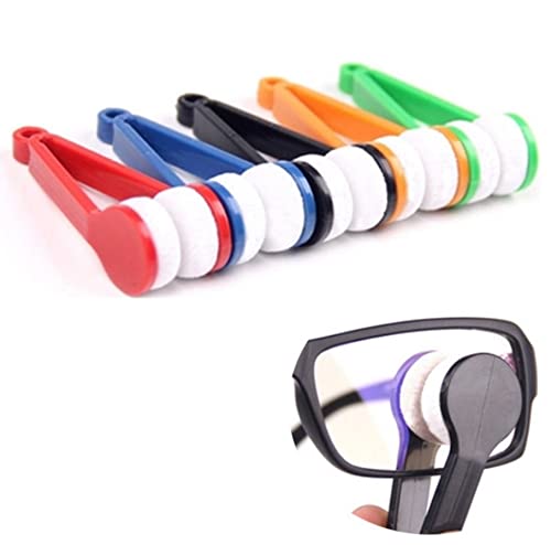 5X Brillenreiniger in Zangenform | Brillenputzer Set [auch als Schlüsselänhänger tragbar] | Lesebrille, Sonnenbrille Reinigung | Reinigungsblöcke aus Microfaser | Brillenputztuch | Handyreiniger von Bayli