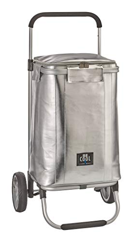 Be Cool Einkaufstrolley Kühltrolley Kühl-Trolley in Silber 30 x 25 x 48 cmH 36 Liter Volumen. Leichter Einkaufswagen von Be Cool